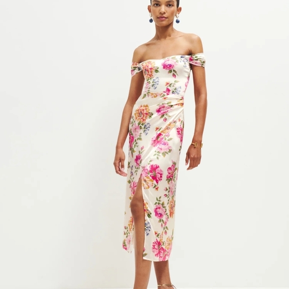 Reformation Genesis Silk Dress in Giverny size 4 NWT - Picture 7 of 14